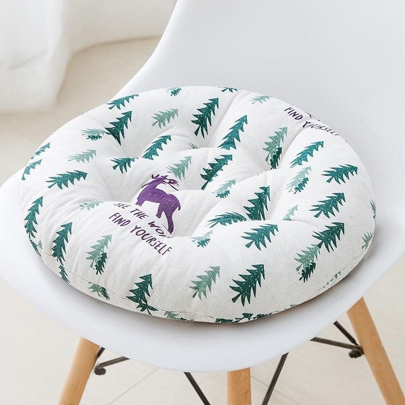 Scaun de birou rotund Scaun student Perna stil pastoral Casa gradina bumbac perna portabila respirabila Cadou decorativ