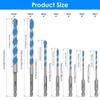 7pc 3-12mm Tungsten Carbide Drill Bit 3/16 To 1/2in Hex Shank Drill Bit For Masonary Concrete Brick Stone Granite Tiles Drilling