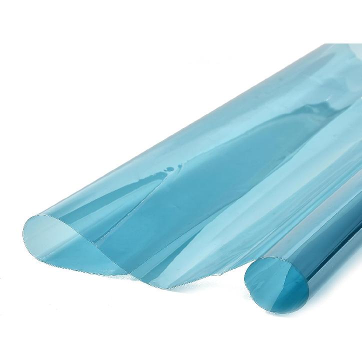 Синяя пленка для тонировки автомобильных стекол 68,6% VLT Тонировка лобового стекла автомобиля Автомобильная солнцезащитная пленка, Автомобильная пленка для защиты от солнца, 29,52  x 118,11 19.68  x 118.11