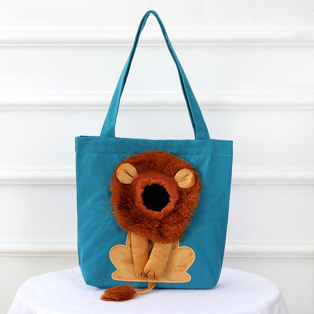 Pet Cat Carrier Bag Canvas Portable Bees Shoulder Carrier For Dogs Backpack Out Travel Backpack Outdoor Dog Lion Carrier Bag