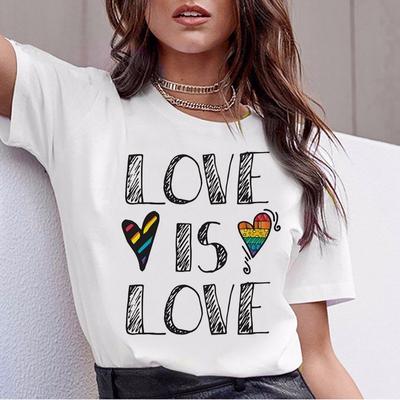 Lgbt T-Shirts für Frauen Gay Pride T-Shirt Weiblich Liebe Lesbisch Regenbogen T-Shirt Liebe