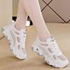 2025 Summer Mesh Shoes Fashion Height Increasing White Shoe Casual Breathable Sneakers Trendy Women Vulcanized Shoes Mujer