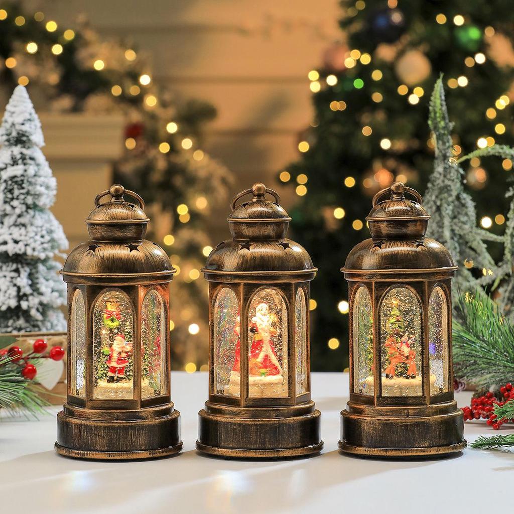 Luminous Santa Claus Music Box Lantern: Festive Christmas Decor Gift