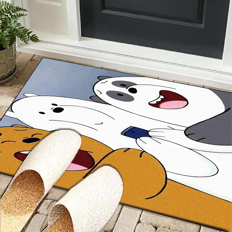 Bears Friends Adventure Office Rug Chair Mat, Game Carpet, Suitable for Front Door, Bedroom, Living Room, Desk, Holiday Gift