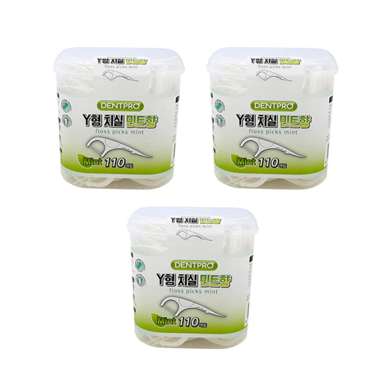 Y-type dental floss case type 110P X 3 sets
