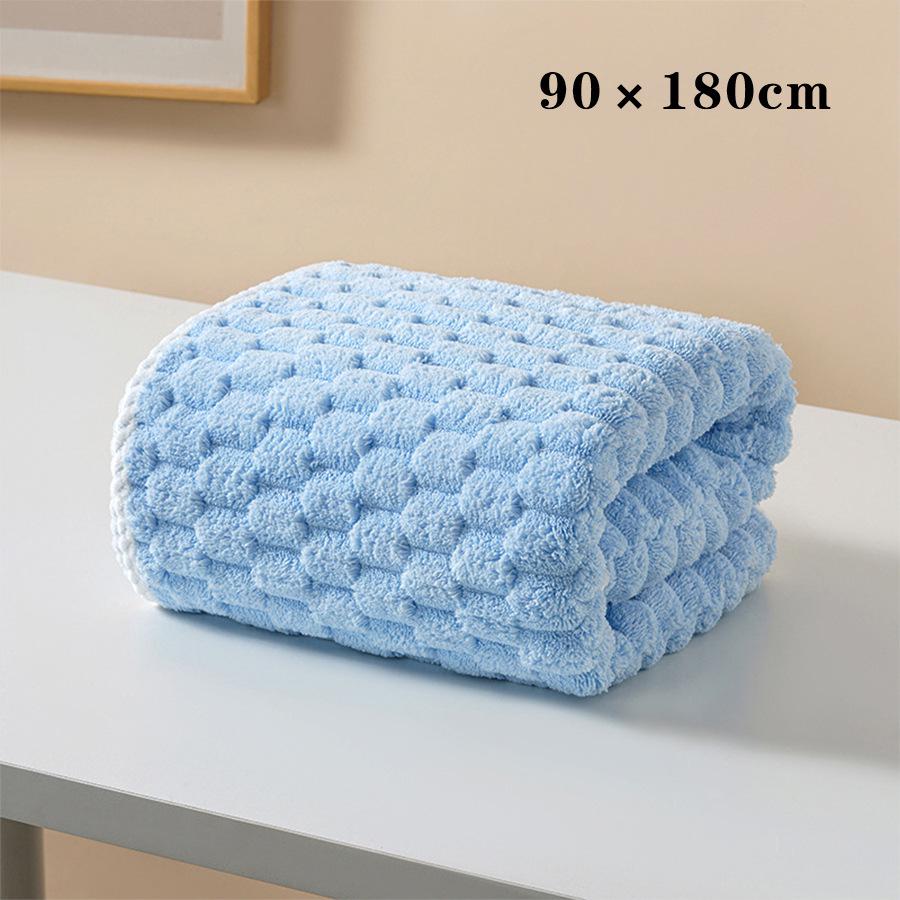 Large 90x180 Coral Fleece Soft Thickened Bath & Beach Towel