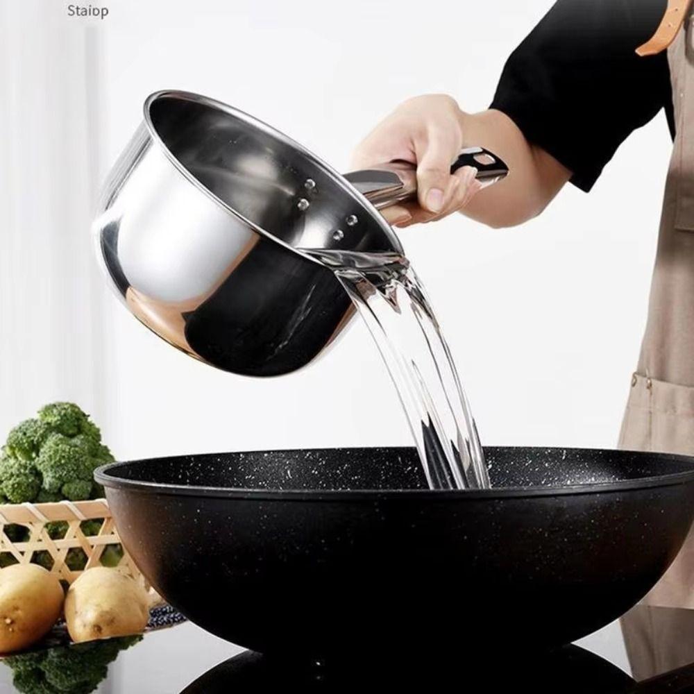 201/304 Stainless Steel Stainless Steel Water Ladle Thickened Design Kitchen Spoon Home Kitchen