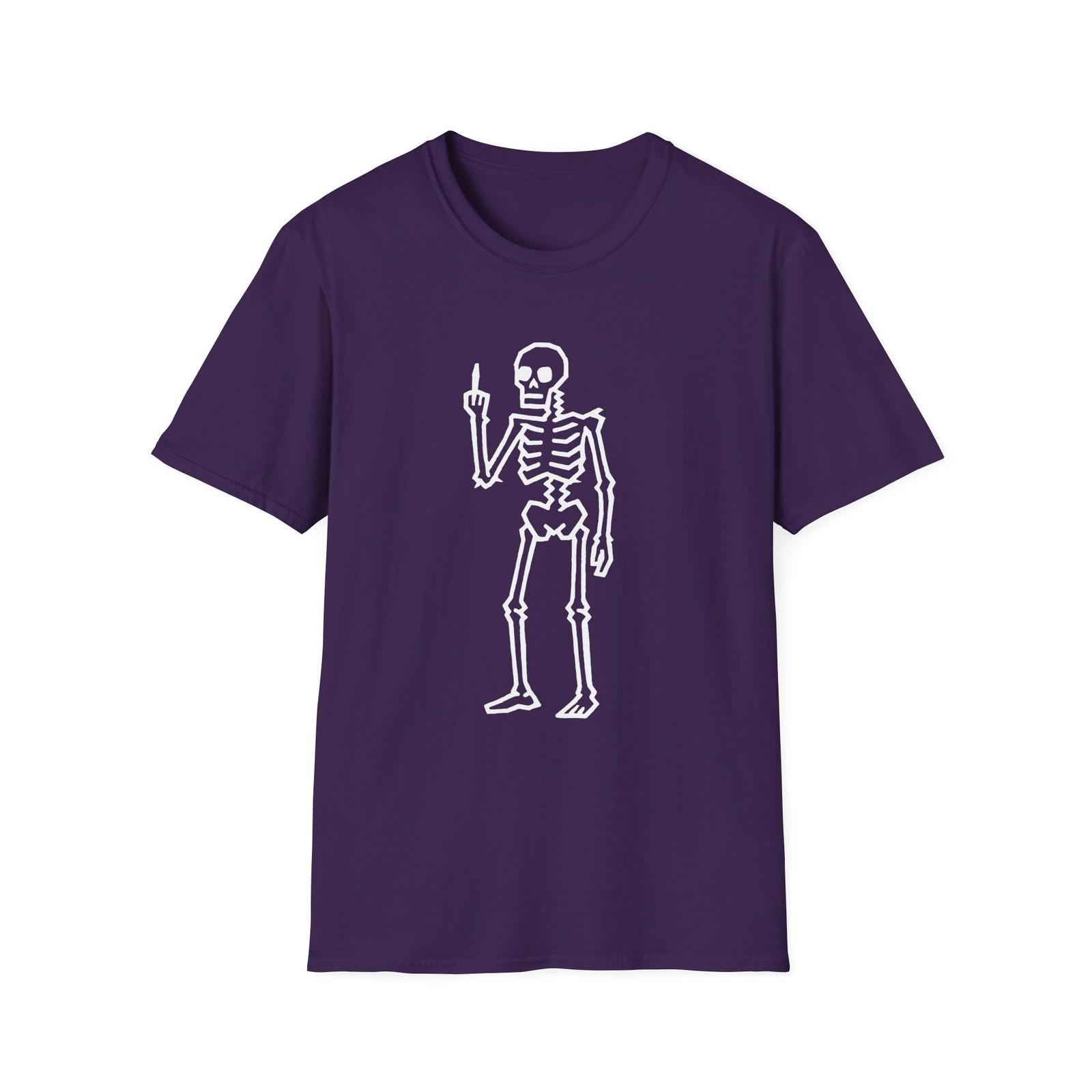 Unisex Softstyle T-Shirt Skeleton Hand Gesture Bones Anatomy Skull S