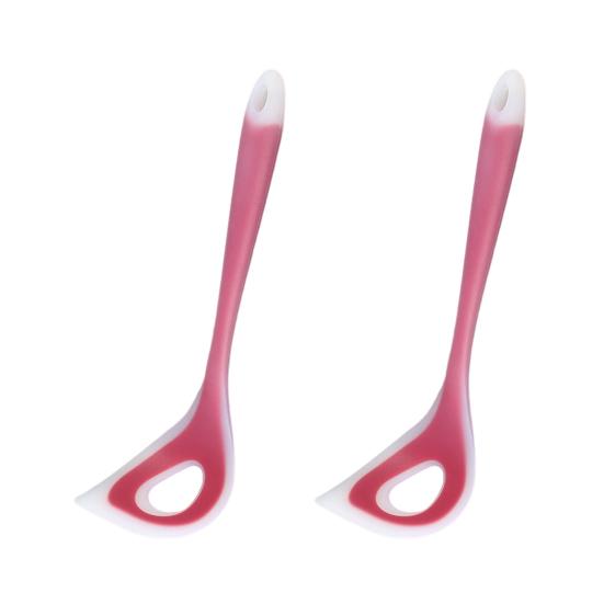 

2 шт. Инструмент для приготовления фрикаделек, силиконовая антипригарная ложка для фрикаделек, шарики для рыбы, ложка с 2pcs красный