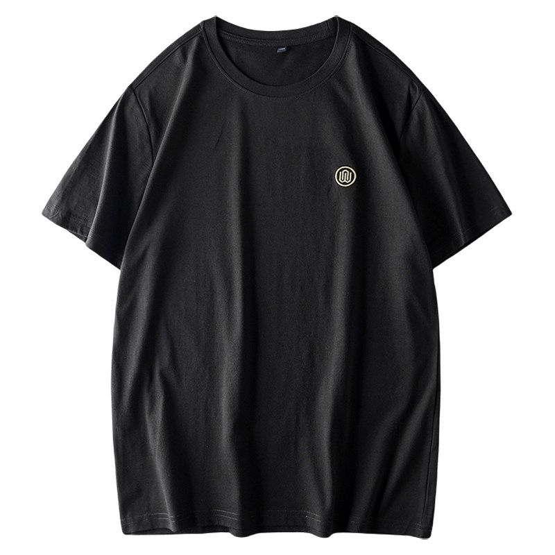 First-Line Big Brand Cut Label T-Shirt Men's Short Sleeve Pure Cotton Embroidery Summer Export Original Tail Single Export Half Sleeve Top T-shirt