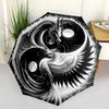 1pc Yin Yang Dragon and Phoenix Automatic Umbrella Design, Cute Cartoon Pattern, Portable Outdoor Umbrella, Perfect A097