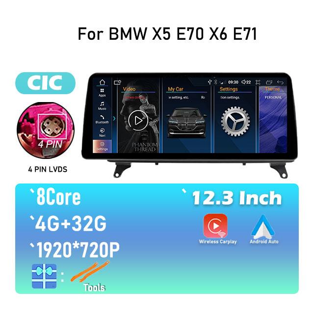 

Android 14 для BMW X5 E70 X6 E71 CCC / CIC система IPS HD сенсорный экран автомобильный видеоплеер мультимедиа радио стерео GPS навигация