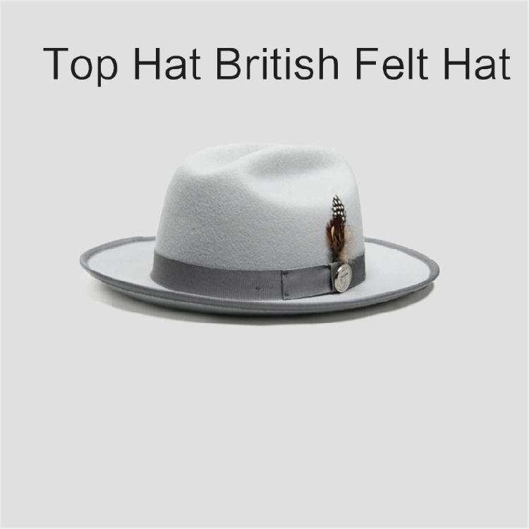 Elegant Woven Belt Hat Cosplay Costume All Matching Panama Hat Stage Performers Dancing Hat Adult Winter Warm Wool Hat