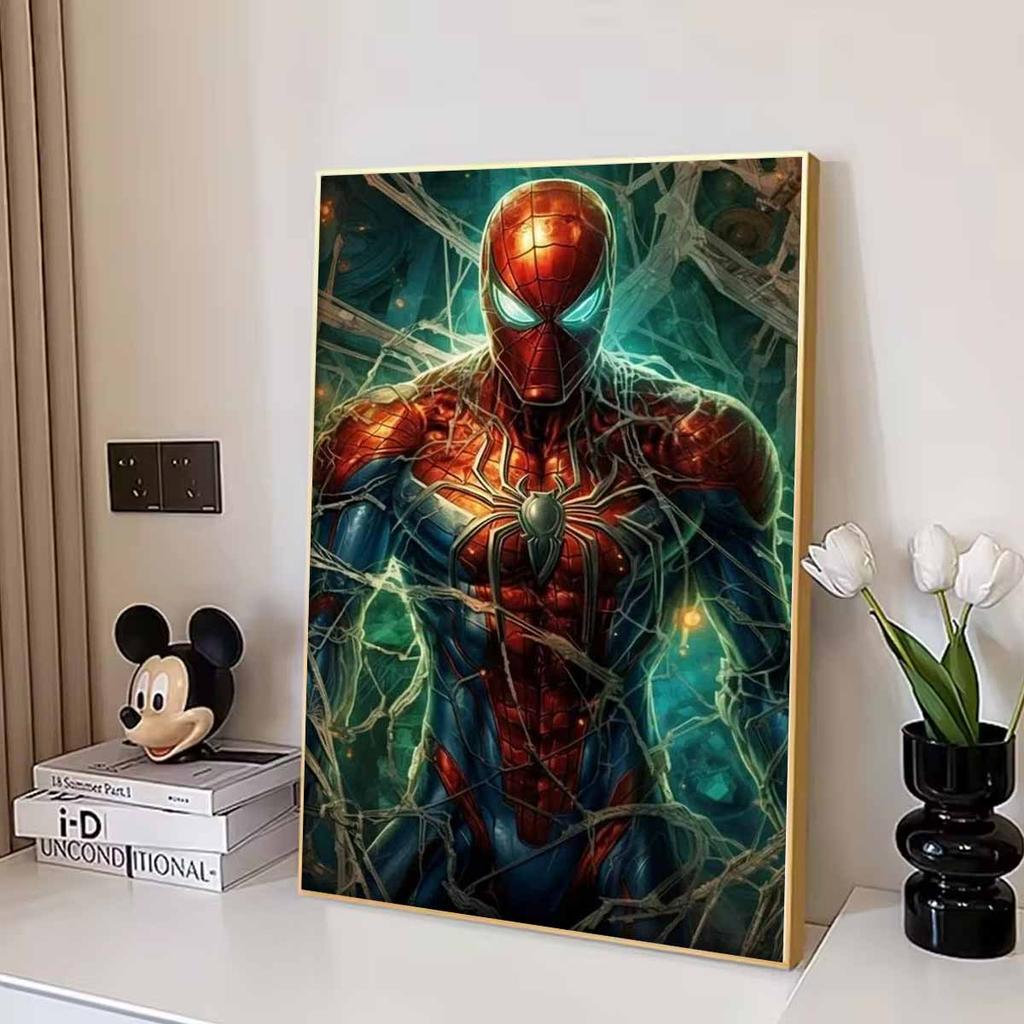 Full Round Diamond Painting Strong Spider-Man Art Rhinestone Picture Mosaic DIY 5D Cross Stitch Embroidery Home Decoration