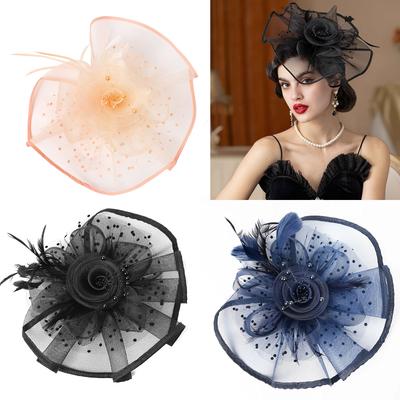 Antike gefiederte Fascinator-Haarreifen für Damen Kostümzubehör für Hochzeit und besondere Anlässe Verkleidungs-Requisiten