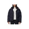 Saucony Letter Pattern Stand Collar Warm Fashion Versatile Down Jacket Unisex outerwear Black SC3240215AL-BK01