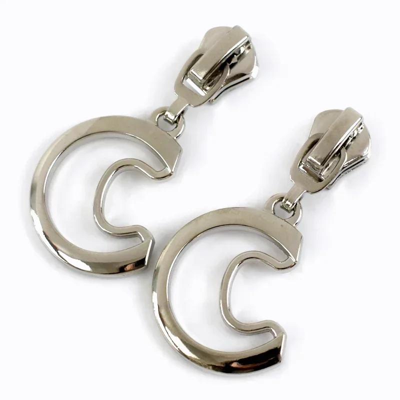 5/10Pcs Meetee 5# Zipper Sliders for Metal Nylon Resin Zips Clothes Bag Zippers Pull Head Repair Kit Garment Sewing Accessories