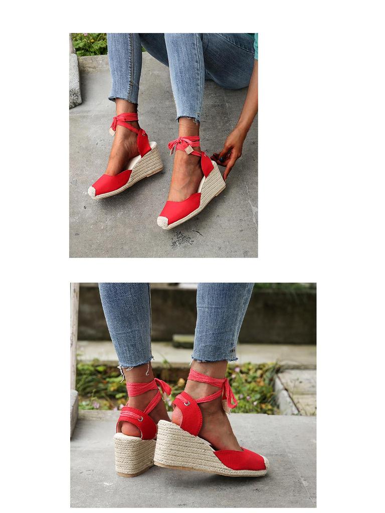 Sommer 2021 Damen Keilsandalen mit geschlossener Spitze