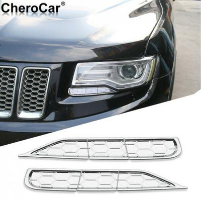 Chromová ABS dekorace krytu čištění světlometů pro Jeep Grand Cherokee 2014-2016