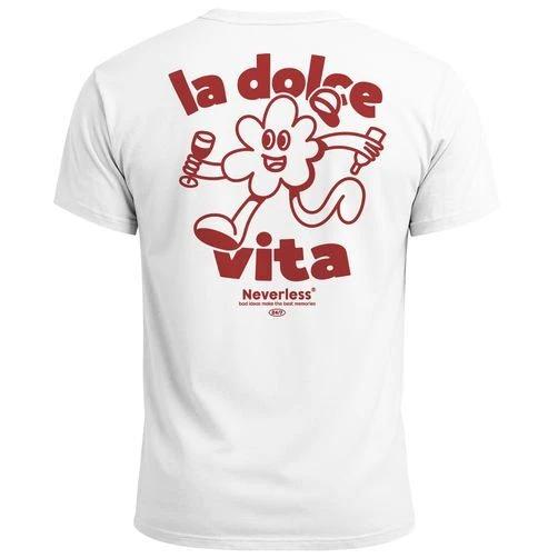 Men s T-Shirt Backprint La Dolce Vita Graphic Shirt Lettering Fashion S
