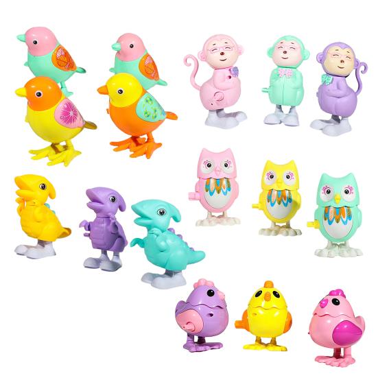 Yousheng Wind-up Jumping Animal Toy Cow Squirrel Dinosaur Rabbit Penguin Chick Monkey Bird Walking Toy Toddlers Educational Interactive Clockwork