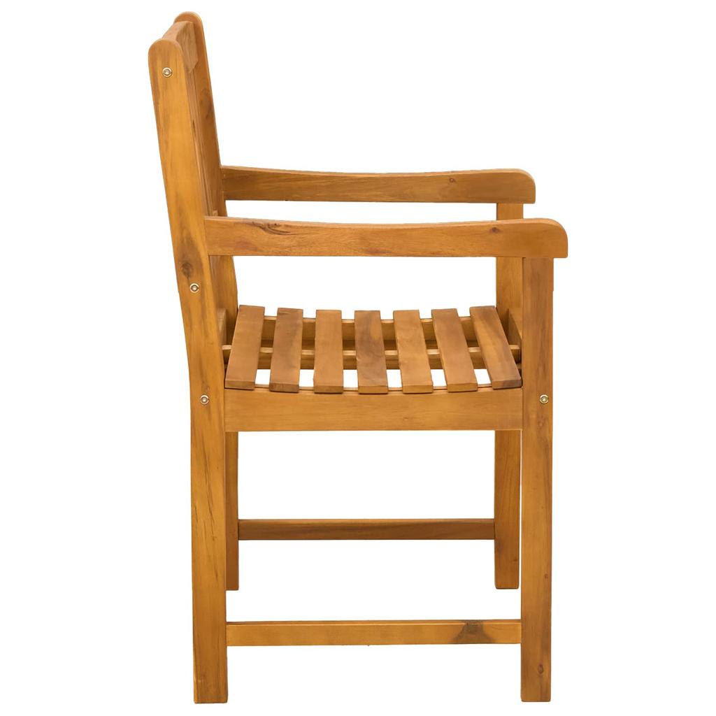 Garden Chairs 4 Pcs Natural Solid Acacia Wood