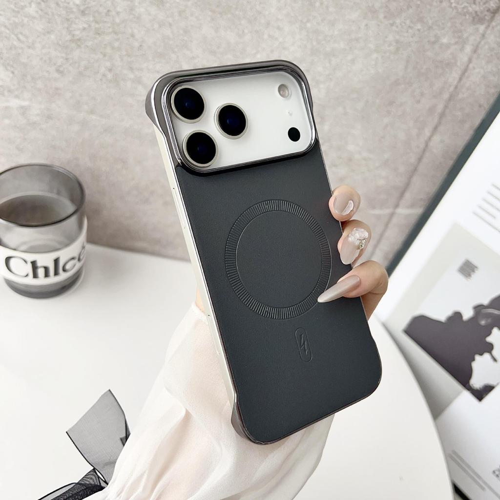 iPhone 17 Pro Max Magnetischer randloser fleckenresistenter Case, iPhone 14 Einfacher INS-Stil