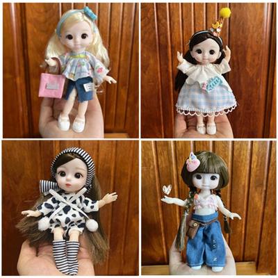 Mini Vestidos de Fantasia de Luxo Melhores Presentes Vestidos para Bonecas Roupa de Saia Alta Qualidade Roupas para Boneca de 17cm