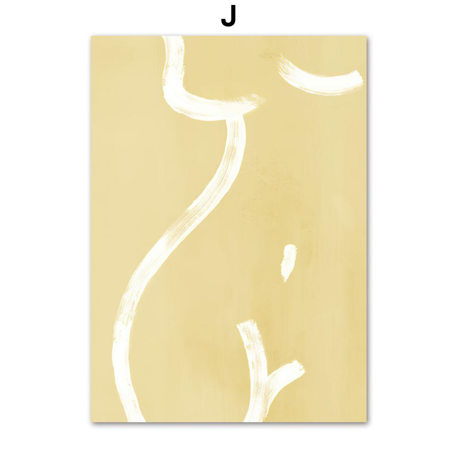 Yellow Grass Dahlia Daisy Sunflower Car Line Pose Wall Art Prints Canvas Painting Nordic Poster Decor Pictures For Living Room