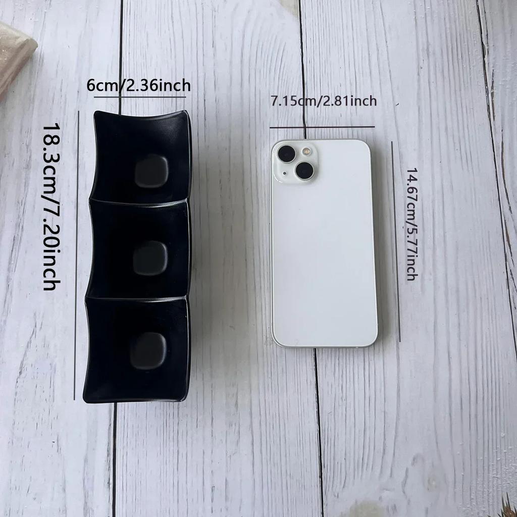 1 Stück - Schwarze Melamin-Saucenschälchen Küchengeschirr Küche Würzteller Sushi Soja-Dip-Schälchen Schüssel für Restaurant