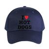 I Love Hot Dogs Woman Man Summer Baseball Cap Adjustable with Curved Brim Duckbill Cap Protection Sun Hats