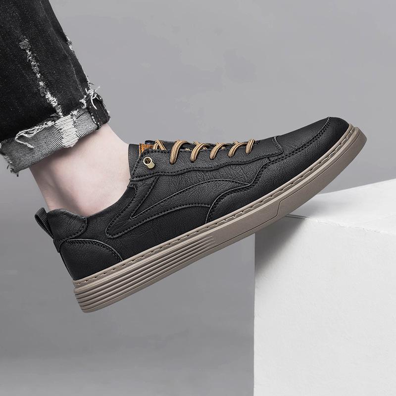 Men's shoes trendy shoes casual leather shoes men's British style sports casual board shoes retro tooling shoes men