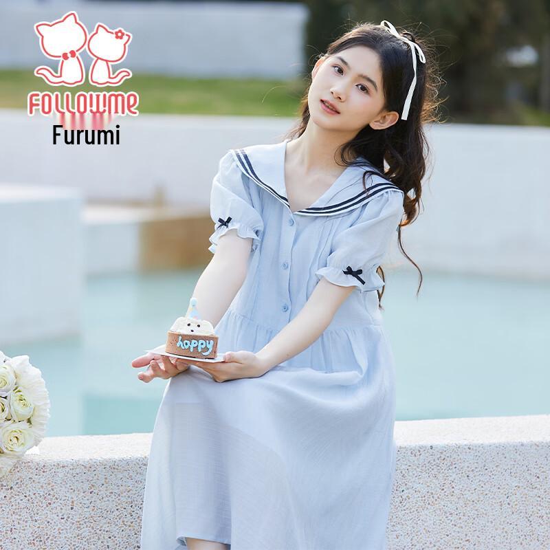 Fuluomi Girls  Sweet Summer Bow-Knot Dress 170
