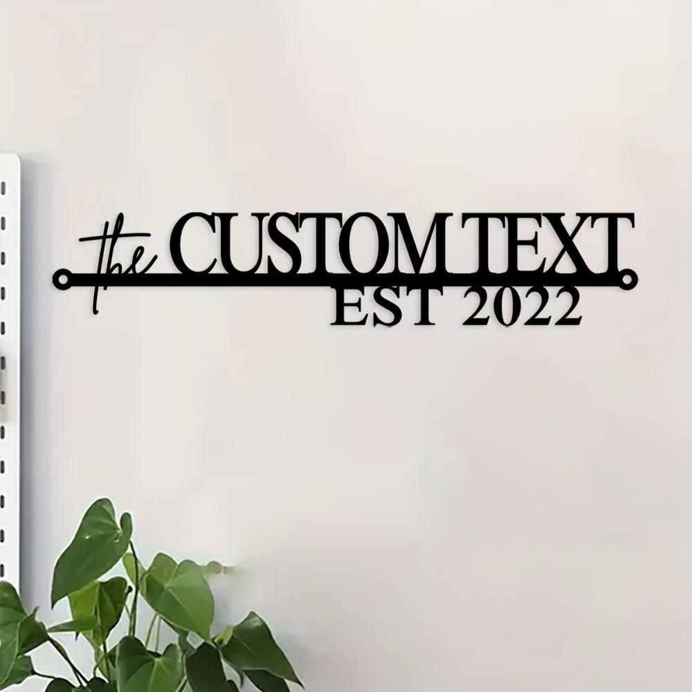 Vintage Custom Metal Name Sign Family Last Name Personalized Wall Art Home Decor