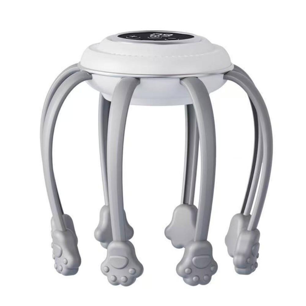 Button Control Octopus Head Massager Electric Scalp Massager for 5V/500mAh Fatigue Relief