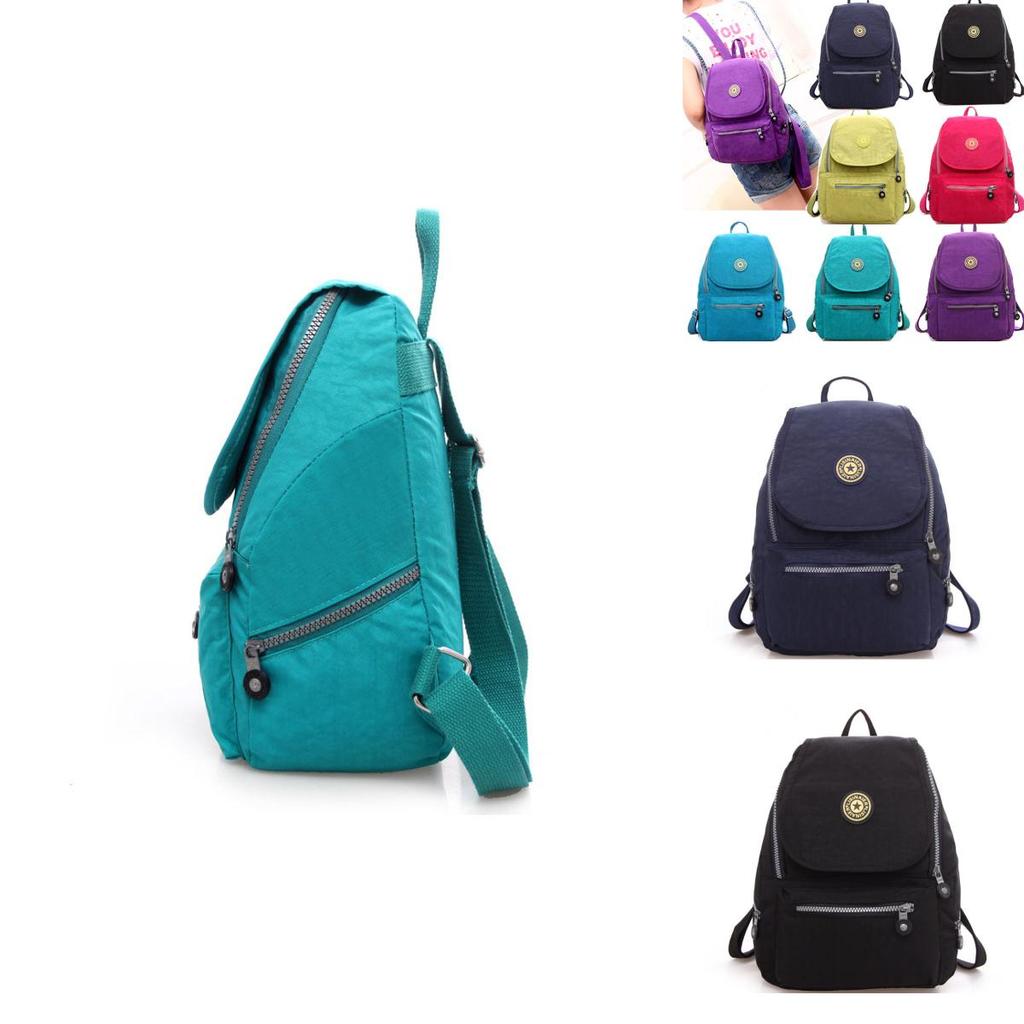 Mini Backpack Waterproof Women Purse Nylon Shoulder Rucksack Small Travel Bag