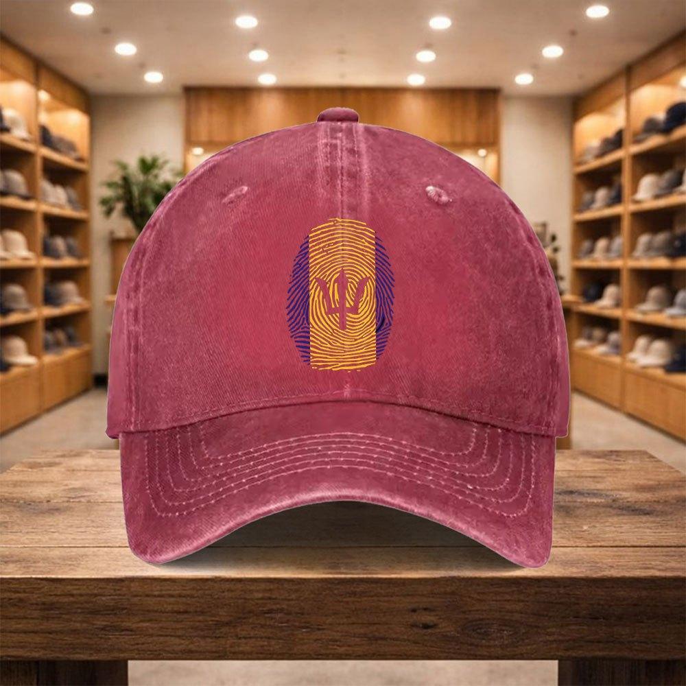 Pc Baseball Cap a Casual Duckbill Hat New Versatile Hat with The Flag of Barbados Adjustable Sports Cap Suitable for Vacatio