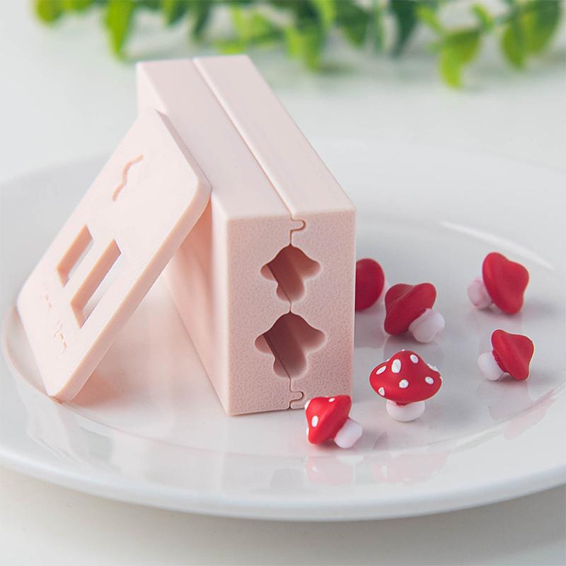 Molde de Argila Polímerica de Cerâmica Macia 3D Cogumelo Limão Design de Contas Losango Rolo de Contas Diy Brincos Colares Fabricação de Joias