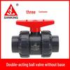 Taiwan PVC Double Union Ball Valve - Acid & Alkali Resistant with Handle