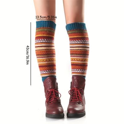 A Pair New Fall and Winter Stocking Stocking Medium Long Calf Socks Leg Warmers Warm Socks