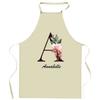 Tablier De Cuisine - Annabelle Lettre - Coton Résistant - Impression France Durable - Liens Ajustables