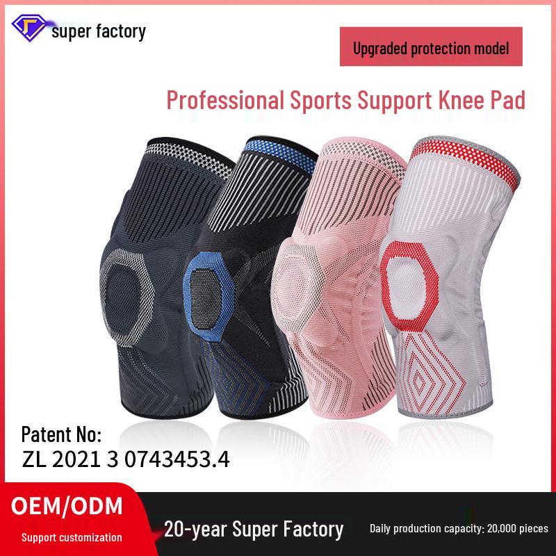 

Spring Silicone Anti-Slip Knee Pads for Men & Women - Running, Cycling, Fitness Protection Large