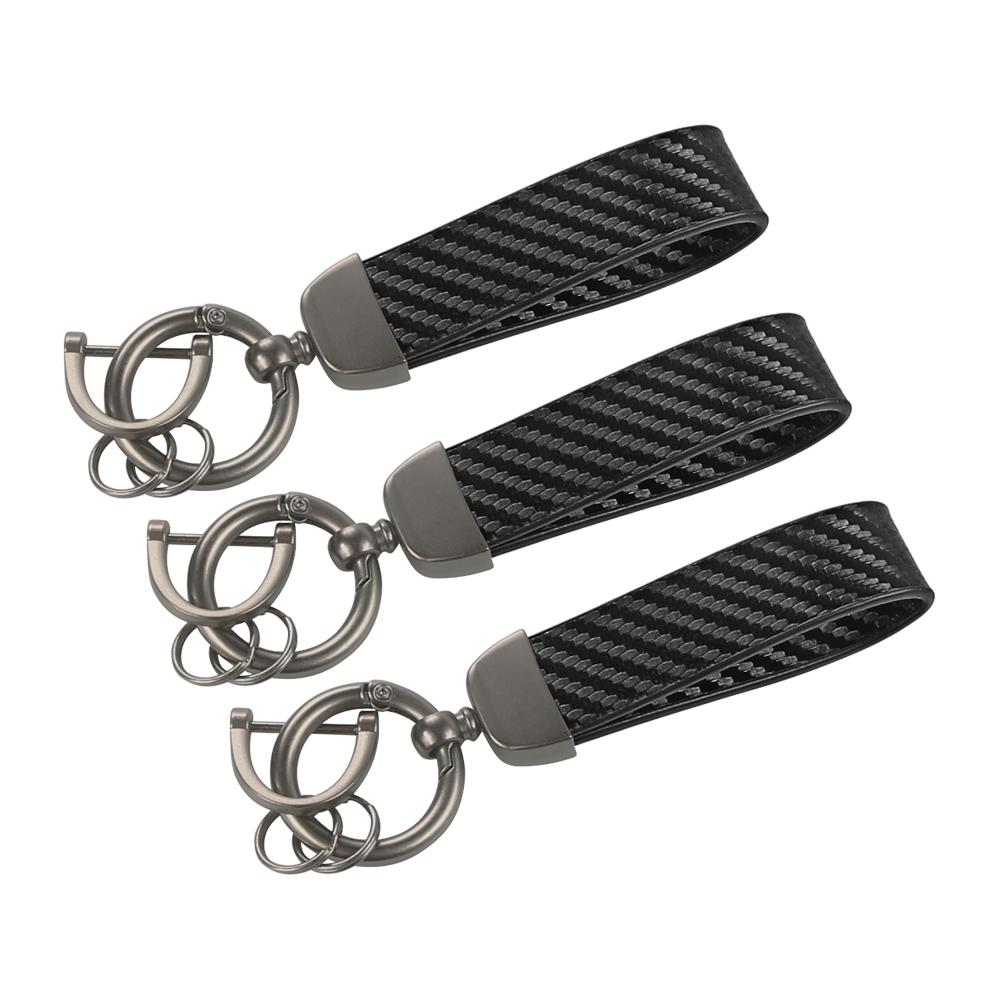 Car Key Chain Carbon Fiber Keyring For Seat Ibiza Toyota Ford RangerBmw Tesla Skoda VW Honda Hyundai Peugeot Auto Accessories