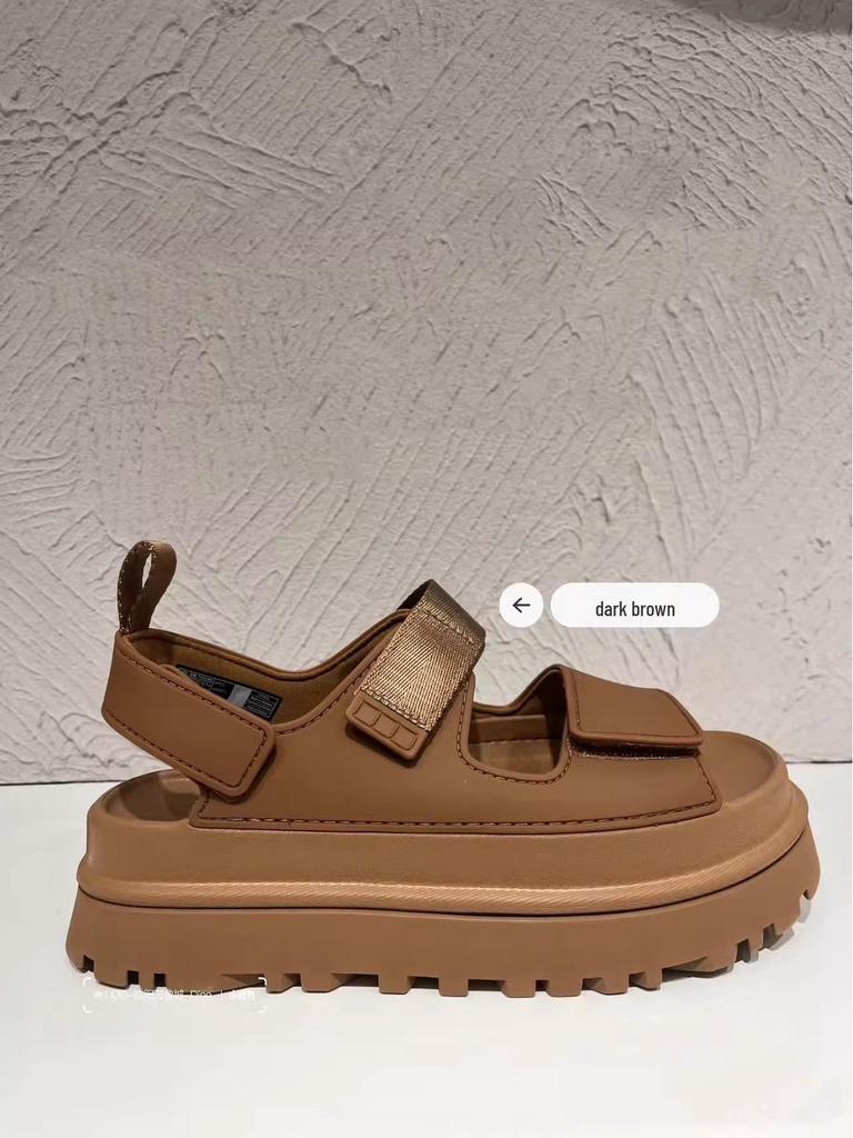 2024 Summer Comfortable Thick Bottom Open Toe Velcro Strap Fashion Sandals for Beach