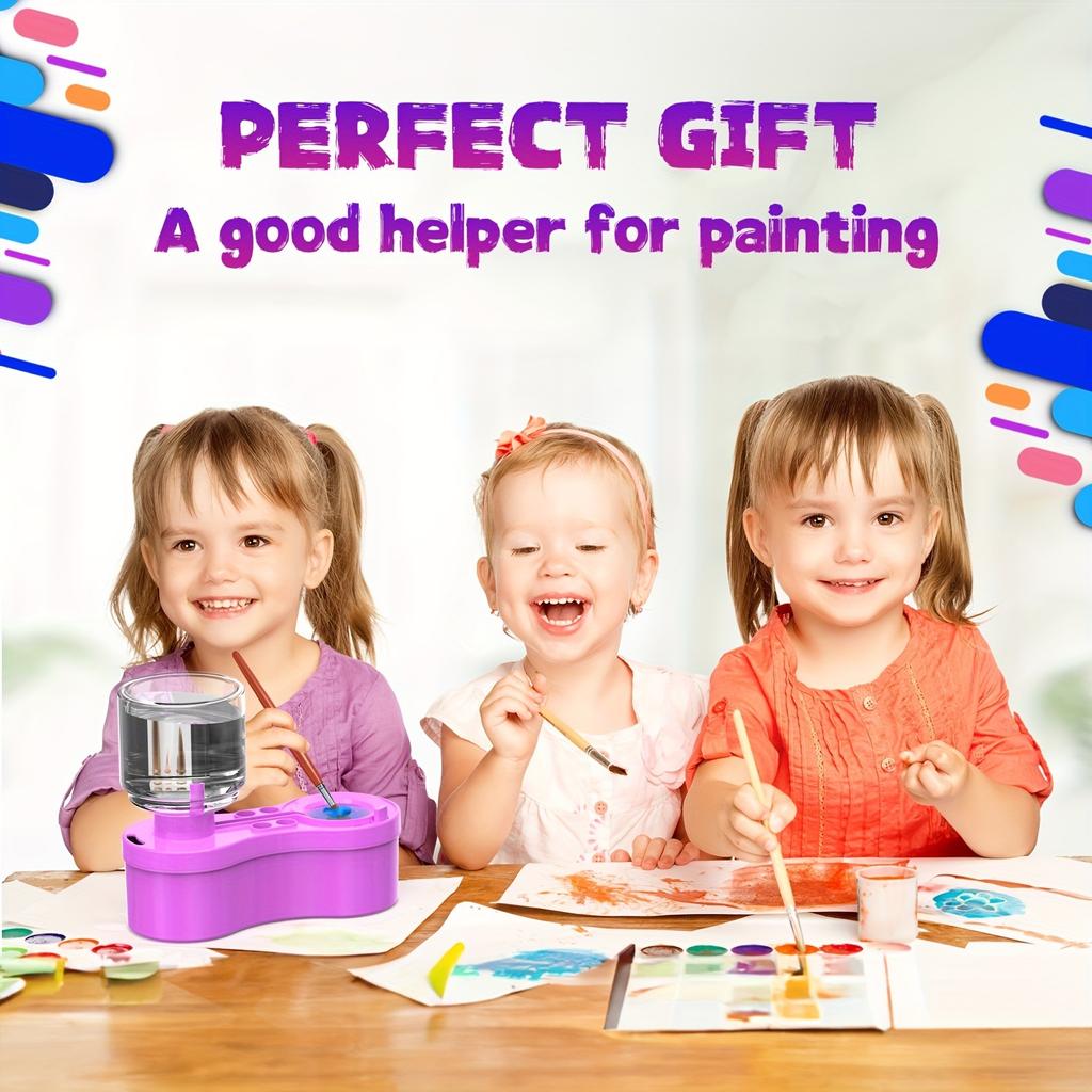 Färgborste Rengörare Akvarellborste Sköljare Med Avloppsrensare Sköljkopp Färgvatten Dispenser För Akryl Vattenbaserad Målning Hantverksmaterial Verktyg