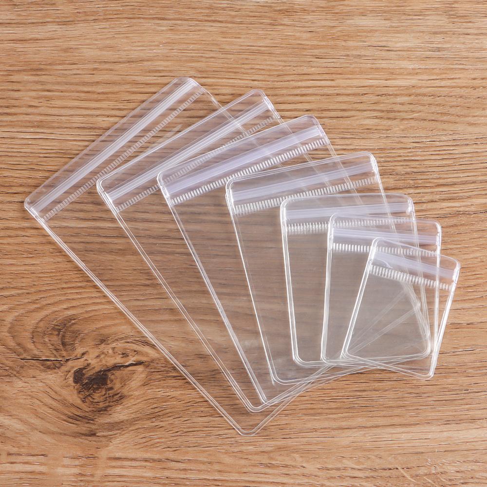 Gift Packaging Wide Use Storage Pouches Zip Lock Bags PVC Plastic Self Sealing Bag Jewelry Bag