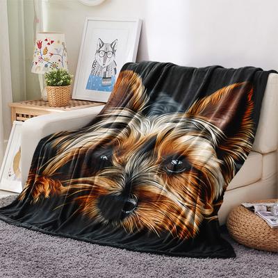 Dog Print Flannel Blanket, High Quality Comfortable for All Seasons, Home Decor, Warmth and Comfort, Perfect for Christmas Gifts