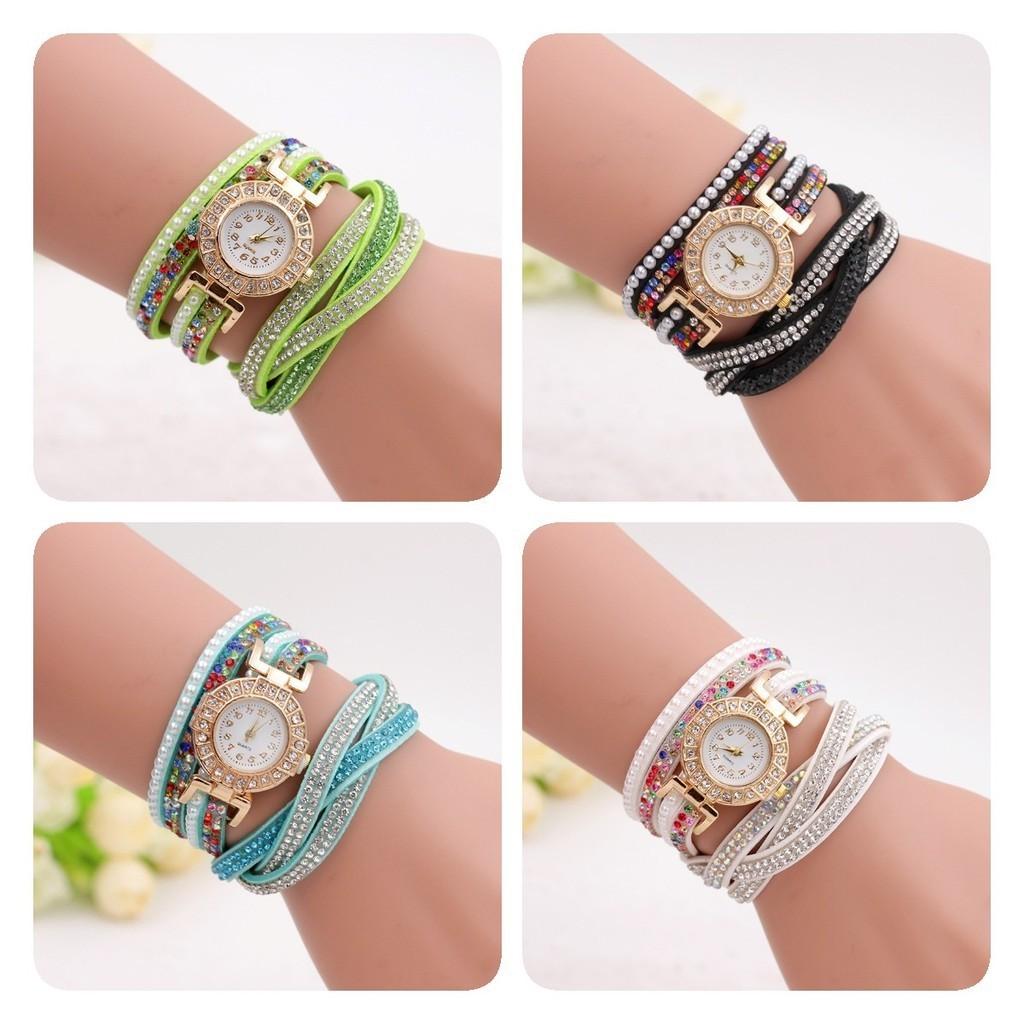 Stylish Women Stainless Steel Bling Rhinestone Bracelet Wristwatch Gift