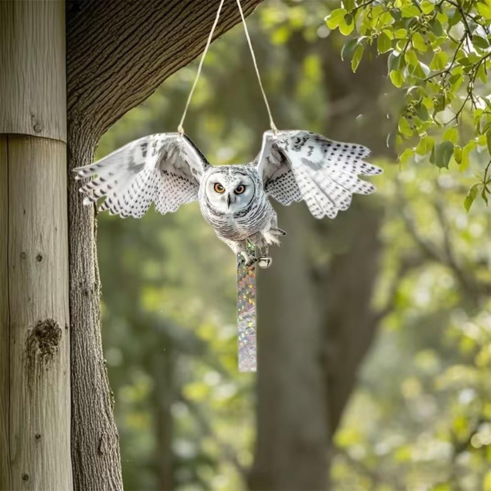 2D Flat Fake Bird Scare Device Acrylic Bird Repeller Bird Repel Owl Scarecrow Garden Decoration