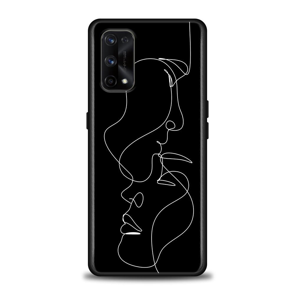 Minimalist Line Art Sexy Lover Kiss Case For Realme C21Y C21 C25 C20 C15 C12 C11 C1 GT Master Neo Neo2 5G Fundas Capa Soft Cases